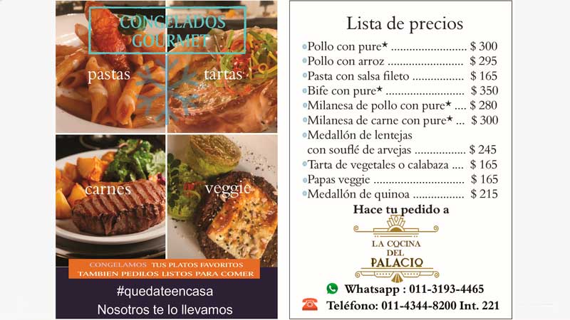 delivery a La Cocina del Palacio